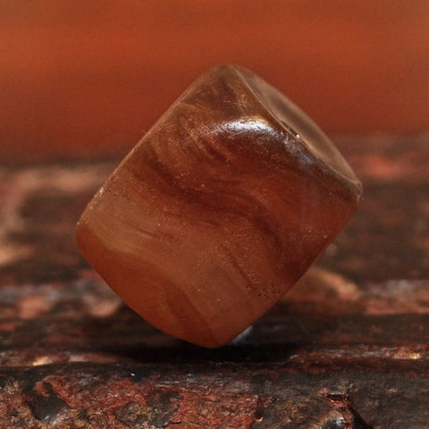 ITA 101 Rare Indo-Tibetan Cornerless Cube Banded Agate Bead
