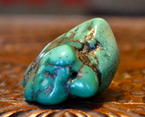 RH 200  Large Antique Tibetan Turquoise Bead