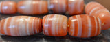 ITA 126 Set of 11 Orange Natural Ancient Indo Tibetan Agates