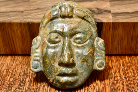 PC 1 Pre Columbian Large Jade Face Pendant