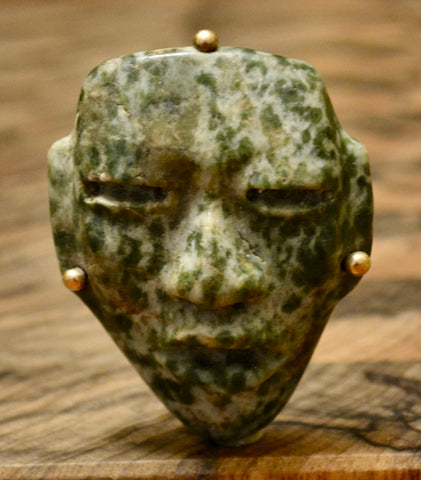 PC 3  A Pre Columbian Jade Face Pendant