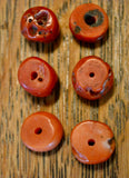AC 2     A Group of 6 Tibetan Coral Beads