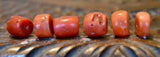 AC 2     A Group of 6 Tibetan Coral Beads