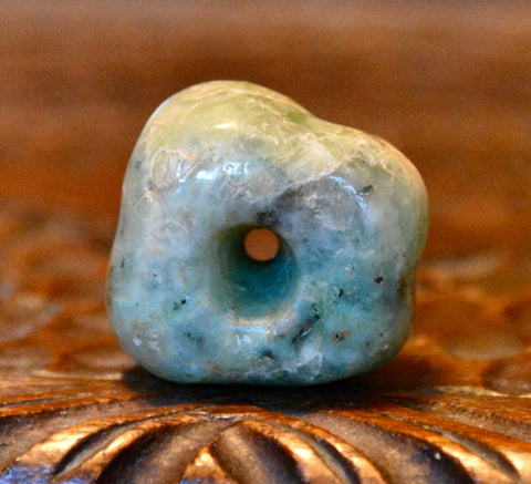 PC 57 PreColumbian Melon Jadeite Bead