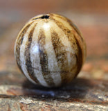 PUM 105   Rare 12 Stripe Ancient Pumtek Round Bead