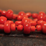AC 104 Antique Salmon/Red Natural Coral Necklace-China-52grams
